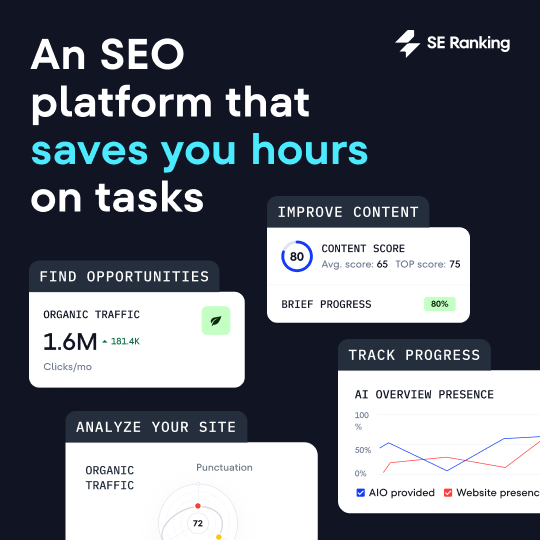 SE Ranking — an SEO platform that saves you hours
